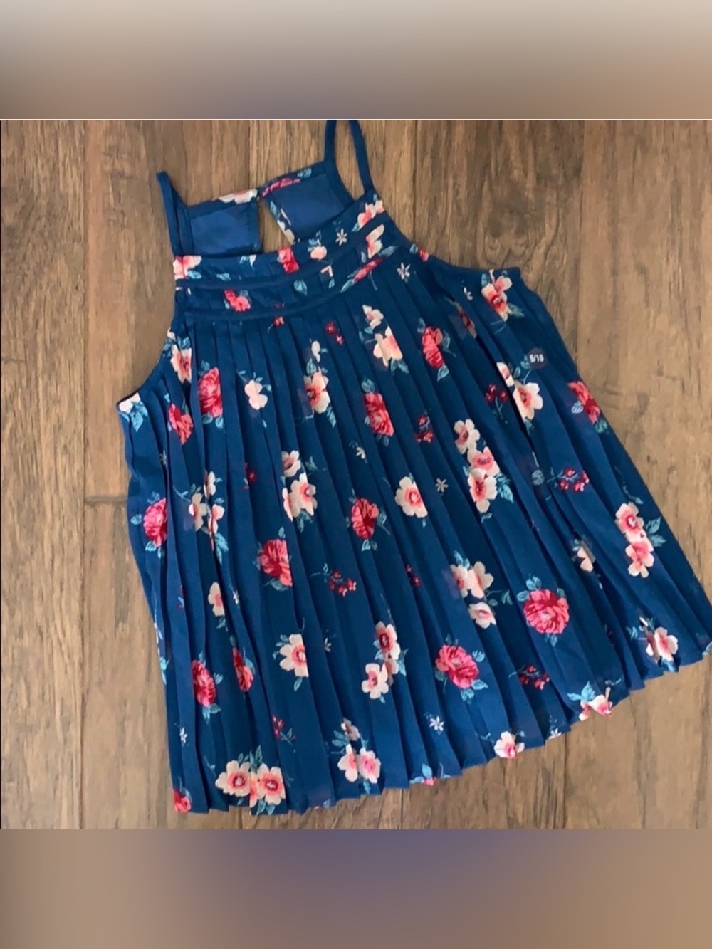 Abercrombie Kids Floral Pleated Tank Top